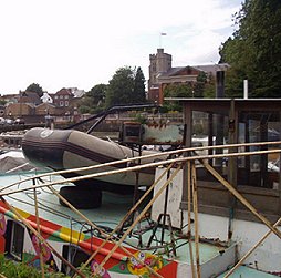 Looking towards St Mary's Church from Eel Pie Island