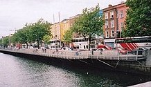 Walkway inside The Liffey Wall