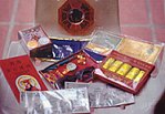 burial items from Julie Murphy (watch, pen, money, gold, feng shui mirror ...)